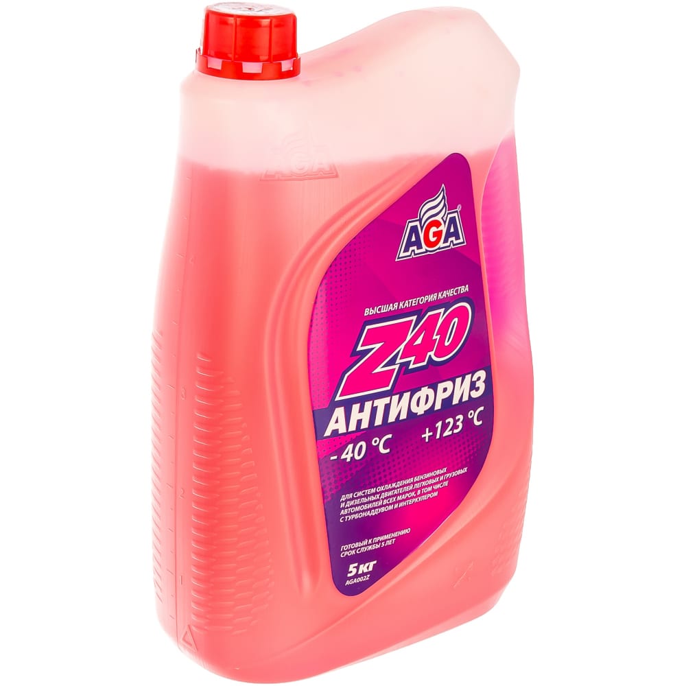 Антифриз AGA Z40 G12++ -40 С красный 5 кг