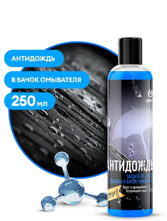 Жидкость стеклоомывающая лето Grass концентрат 0.25 л антидождь